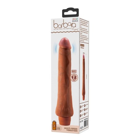 BAILE - Wibrator Realistyczny Barbara Dryad 24,8 cm, Wielostopniowe Wibracje, na Baterie AA