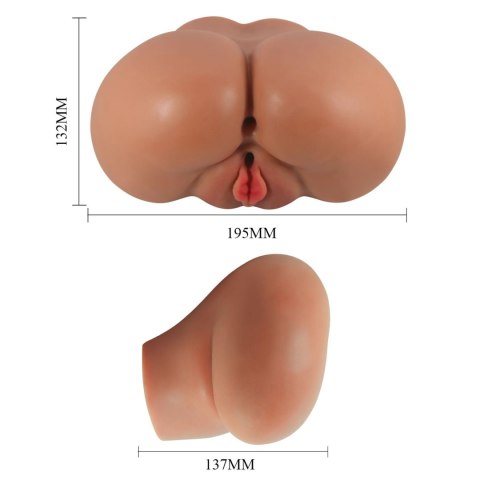 LUNA: Realistyczny Masturbator z Podwójnym Wejściem (Pochwa/Anus)