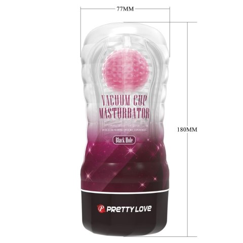 PRETTY LOVE - Masturbator Próżniowy Black Hole ABS TPR