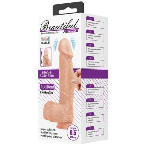 BAILE - Realistyczny Wibrator Bahamut 8.5 cala z Funkcją Wibracji