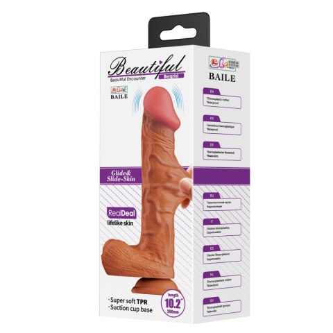 BAILE Buraq – Realistyczne Dildo z Wibracjami i Przyssawką, 26 cm