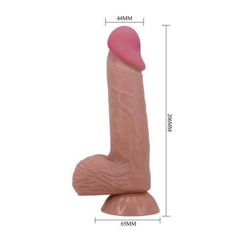 BAILE - Realistyczne Dildo z Giętką Przyssawką 'Sliding Skin', 20.5 cm, TPR