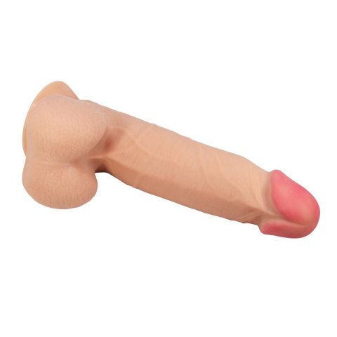 BAILE - Realistyczne Dildo z Przesuwną Skórą, Przyssawką i Giętkim Trzonem 21,5 cm