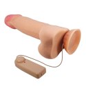 BAILE - Realistyczny Wibrator 8,5'' z Jedwabistą Teksturą Skóry, Wibracjami i Giętką Przyssawką