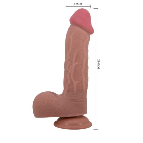 BAILE - Realistyczne Dildo 'Sliding Skin' z Przyssawką, 9,2 cala