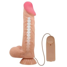 BAILE - Wibrujące dildo Sliding Skin 9,4'' o realistycznej teksturze i przyssawce