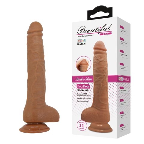 Realistyczne Dildo Wodoodporne z Przyssawką, 28 cm