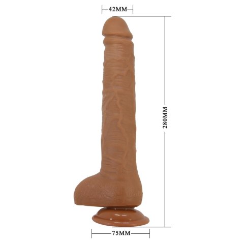 Realistyczne Dildo Wodoodporne z Przyssawką, 28 cm