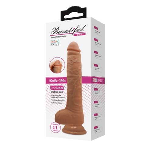 Realistyczne Dildo Wodoodporne z Przyssawką, 28 cm