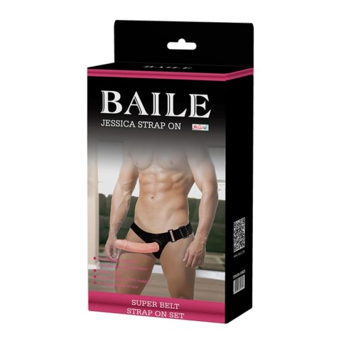 BAILE Jessica - Wibrujące dildo typu strap-on