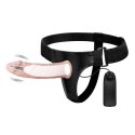 BAILE - Wibrujący Strap-on z pustym wnętrzem - Wieloprzędkościowy