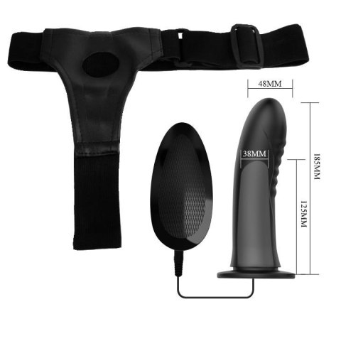 PRETTY LOVE - Dildo Strap-on MYRON 7,2" z wibracjami