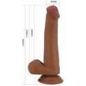 PRETTY LOVE TALLEN – Realistyczne Dildo z Ruchomą Skórą, 22 cm, TPR, z Przyssawką