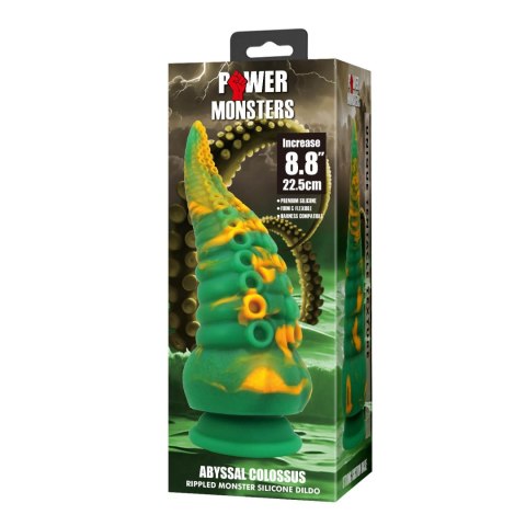 Power Monsters Abyssal Colossus – 22,5 cm Żłobione Silikonowe Dildo Potwora