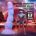 Power Monsters Alien – Olbrzymie Silikonowe Dildo z Pofalowaną Teksturą, 20,5 cm