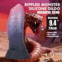 Potężne Dildo Silikonowe Power Monsters Dreadful Fiend – 24 cm z Falistą Teksturą