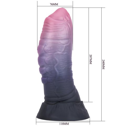 Potężne Dildo Silikonowe Power Monsters Dreadful Fiend – 24 cm z Falistą Teksturą
