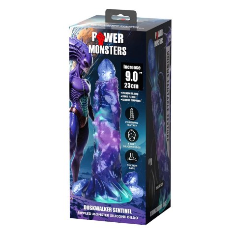 Power Monsters DuskWalker Sentinel – Gigantyczne Silikonowe Dildo z Pofałdowaną Teksturą, 22.4 cm