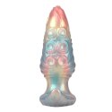 Power Monsters Ebon Leviathan – Żebrowany Dildo Analny z Silikonu, 18 cm