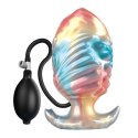 Power Monsters Ebon Leviathan – Żebrowany Dildo Analny z Silikonu, 18 cm
