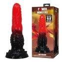 Potężny Ognisty Smok Power Monsters – Falowane Dildo Silikonowe 24,5 cm