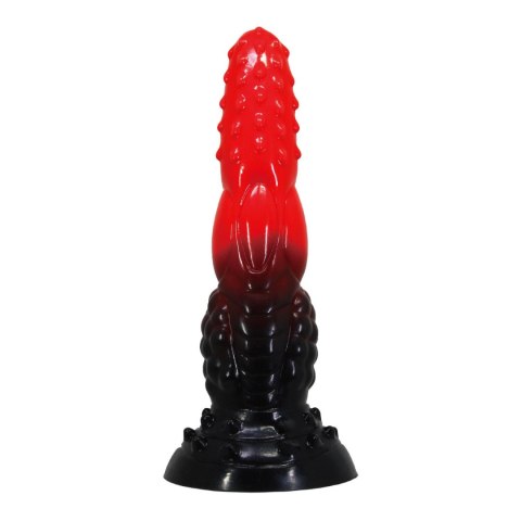 Potężny Ognisty Smok Power Monsters – Falowane Dildo Silikonowe 24,5 cm
