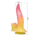 Power Monsters Flamebeast – Silikonowe Dildo 'Falisty Potwór' z Przyssawką, 22,5 cm