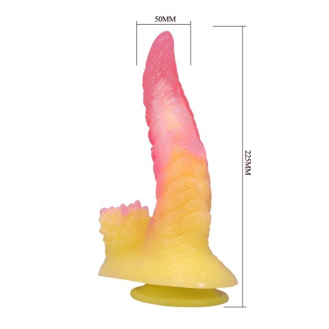 Power Monsters Flamebeast – Silikonowe Dildo 'Falisty Potwór' z Przyssawką, 22,5 cm
