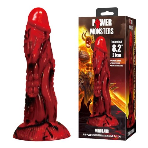 Minotaur Power Monsters – Potężne Faliste Dildo Silikonowe 21 cm