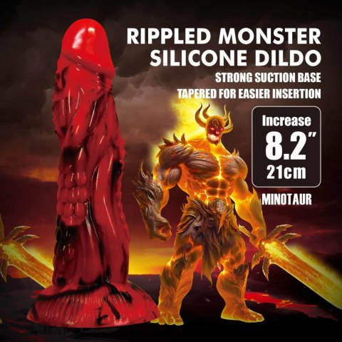 Minotaur Power Monsters – Potężne Faliste Dildo Silikonowe 21 cm