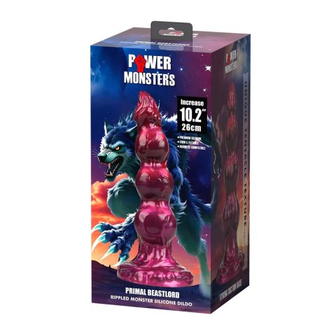 Primal Beastlord – Potężne, Falowane Dildo Silikonowe 26 cm