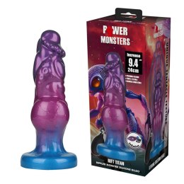 Potężny Tytan Rift: Silikonowe Dildo z Falowaną Teksturą, 24 cm
