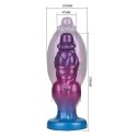 Potężny Tytan Rift: Silikonowe Dildo z Falowaną Teksturą, 24 cm