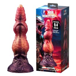 Power Monsters Savage Beastlord – Potężne Dildo Silikonowe z Falowaną Teksturą, 24 cm