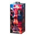 Power Monsters Savage Beastlord – Potężne Dildo Silikonowe z Falowaną Teksturą, 24 cm