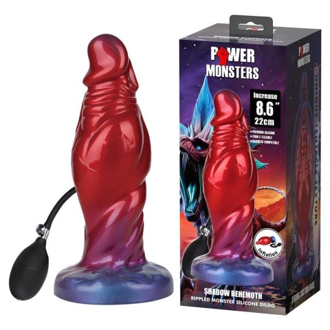 Power Monsters Shadow Behemoth: Potężne, Faliste Dildo Silikonowe 22 cm