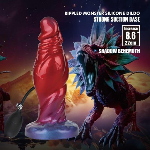 Power Monsters Shadow Behemoth: Potężne, Faliste Dildo Silikonowe 22 cm
