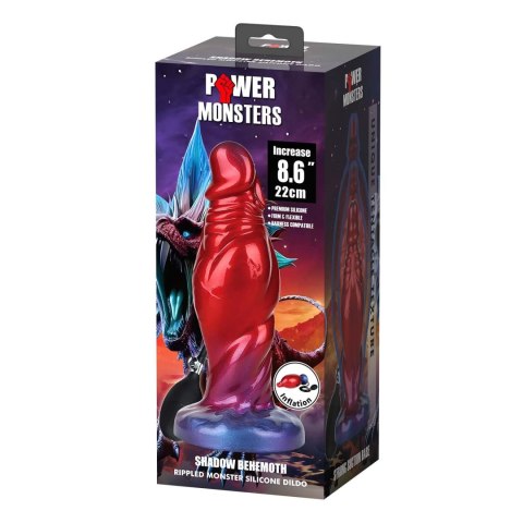 Power Monsters Shadow Behemoth: Potężne, Faliste Dildo Silikonowe 22 cm