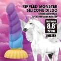 Potężny Jednorożec – Faliste Silikonowe Dildo 22 cm