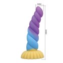 Potężny Jednorożec – Faliste Silikonowe Dildo 22 cm