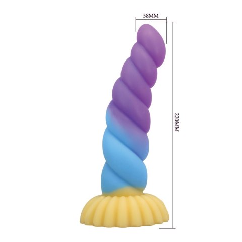 Potężny Jednorożec – Faliste Silikonowe Dildo 22 cm