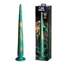 Potężny Tytan – Szmaragdowe Dildo Silikonowe 47 cm o Łuskanej Fakturze