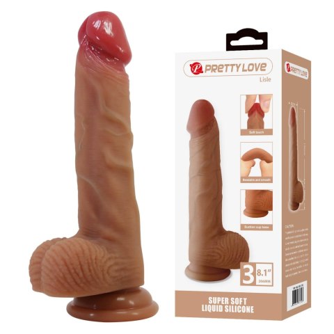 Pretty Love Lisle – Realistyczne Dildo z Supermiękkiego Silikonu, 20.6 cm