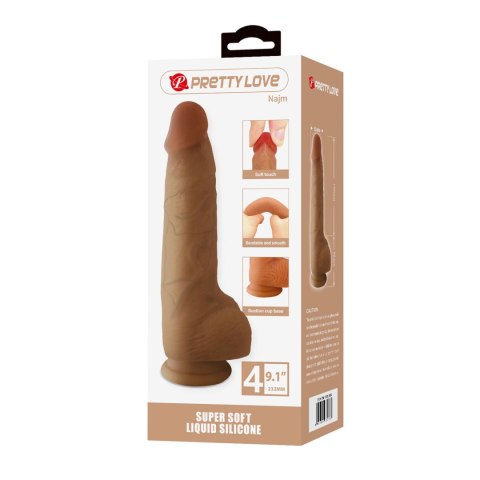 Wyjątkowo Miękkie Realistyczne Dildo Silikonowe Pretty Love Najm 23,2 cm