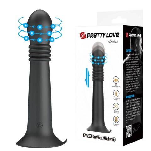 Pretty Love Stellan – Masażer Różdżka z Pchnięciami i Obrotami – 23 cm