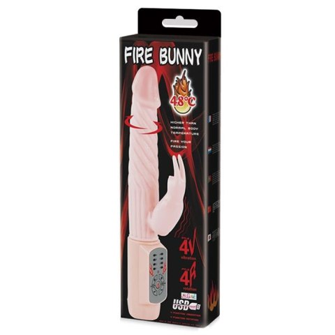 BAILE Fire Bunny 48°C - Wibrator Króliczek z Funkcją Grzania