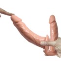 BAILE - Podwójne dildo strap-on, 7.1''+5.9''