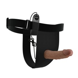 PRETTY LOVE – Wibrujące Dildo Strap-On Draven 6,8'' z Szelkami w Stylu Majtek