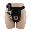 PRETTY LOVE – Wibrujące Dildo Strap-On Draven 6,8'' z Szelkami w Stylu Majtek