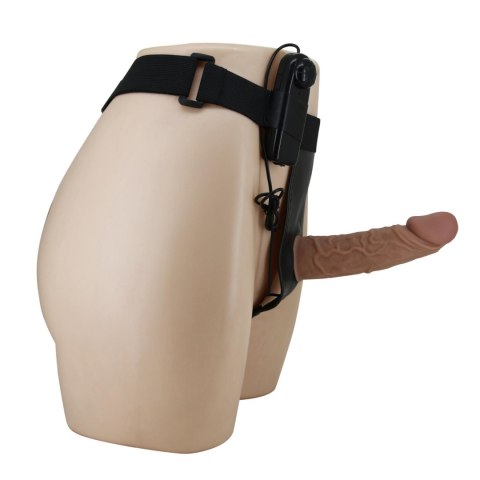 PRETTY LOVE – Wibrujące Dildo Strap-On Draven 6,8'' z Szelkami w Stylu Majtek